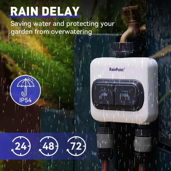 RAINPOINT 2-Zone Wi-Fi Sprinkler Timer