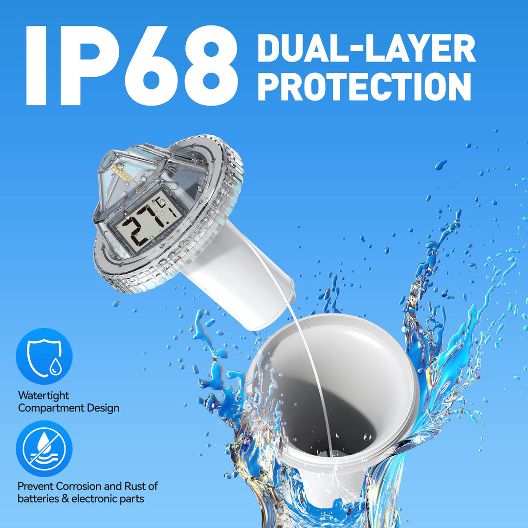 RAINPOINT Wireless Pool Thermometer – Accurate Swimming Pool & Pond Temperature Monitor