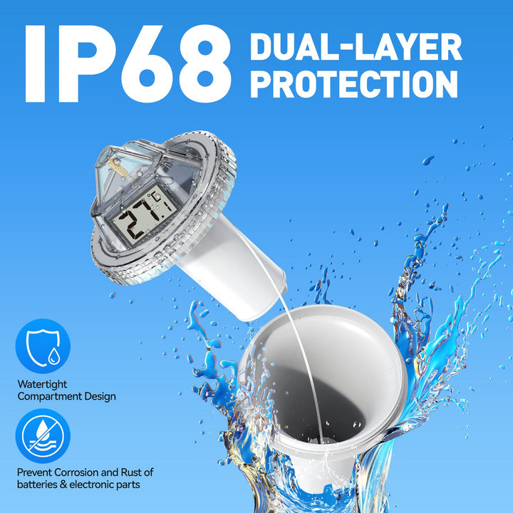 RAINPOINT Wireless Pool Thermometer – Accurate Swimming Pool & Pond Temperature Monitor