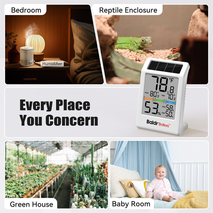 BaldrTherm Digital Thermometer and Hygrometer - 3.2" Display