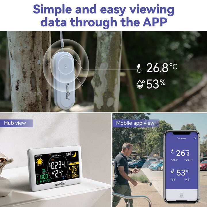RainPoint Wireless Weather Stations Remote Weather Sensor