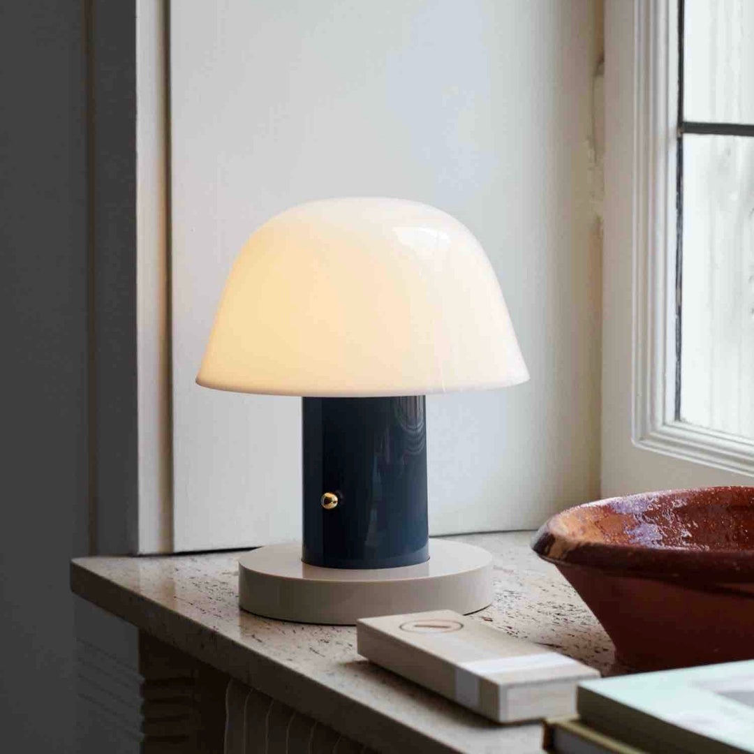 Nordic Cute Mushroom Setago Table Lamp - Dimmable Portable Quirky Nursery Light by INSPECIAL HOME