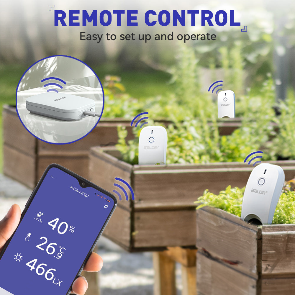 RainPoint Wi-Fi Soil Moisture & Temperature Monitor – Smart Garden & Farm Sensor with Gateway Hub
