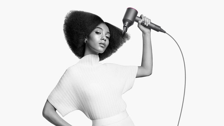 Dyson Supersonic Hair Dryer & Display Stand in Fuchsia/Iron