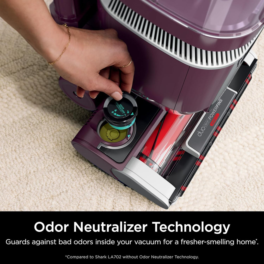 Shark Rotator Pet Lift-Away Adv Upright Vacuum/Duoclean Powerfins Hairpro/Odor Neutralizer La702 Wine Purp WS1