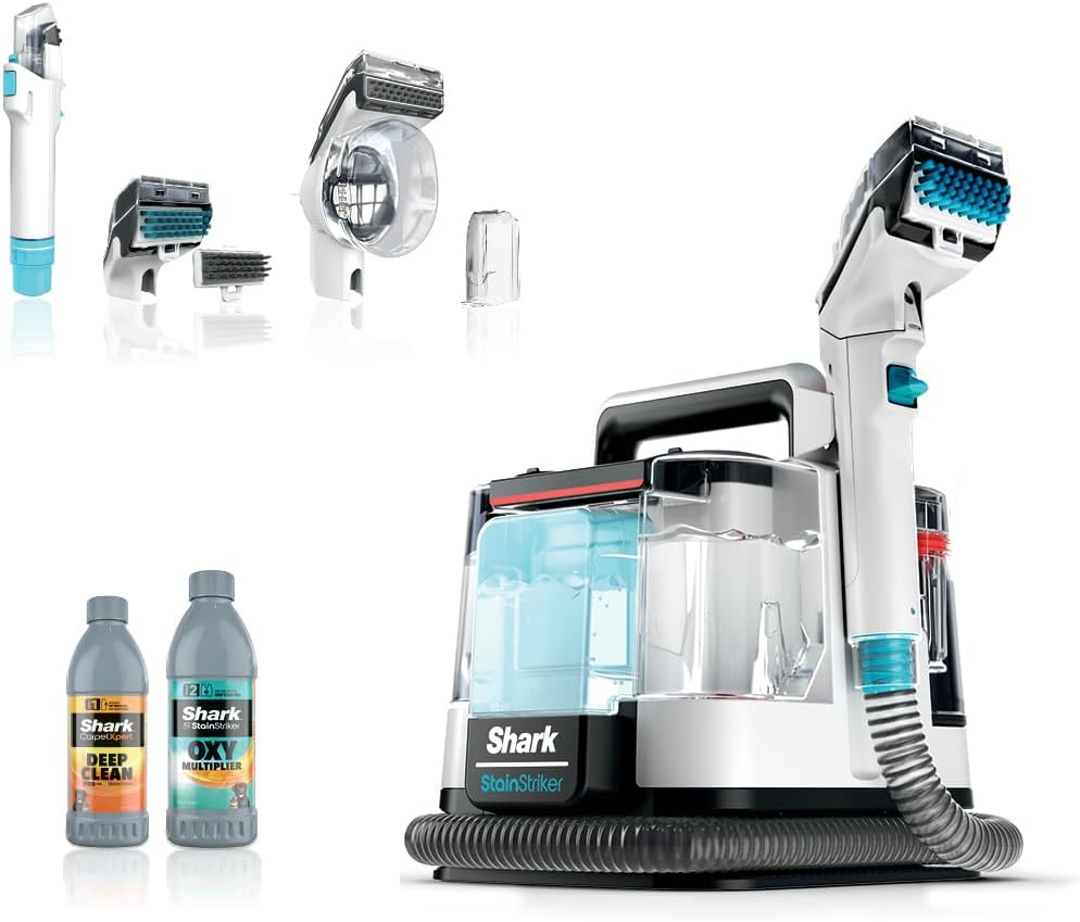 Shark Stainstriker Portable Carpet and Upholstery Cleaner - Spot - Stain and Odor Eliminator PX201 White WS1