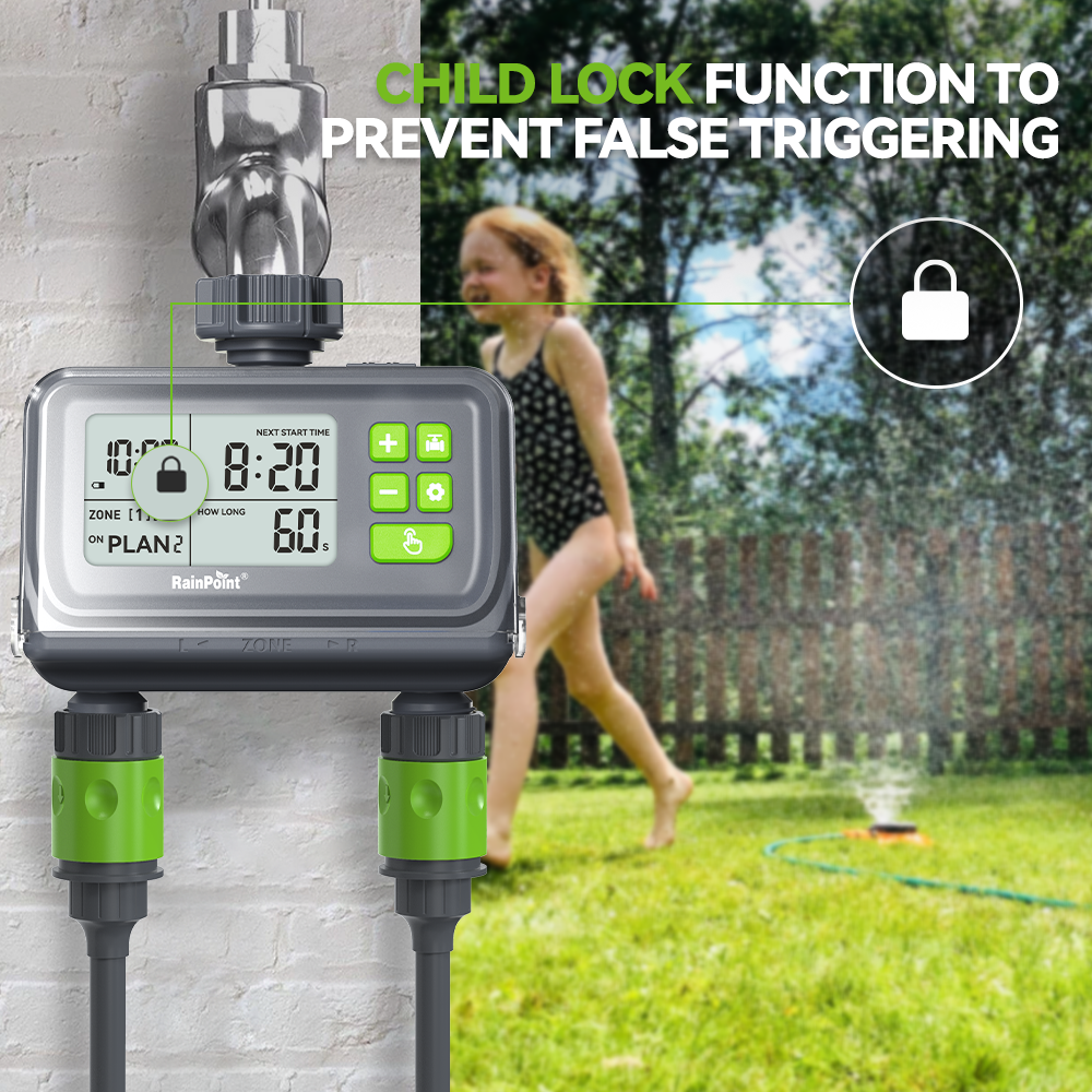 2 Zone Water Timer for Garden Hose