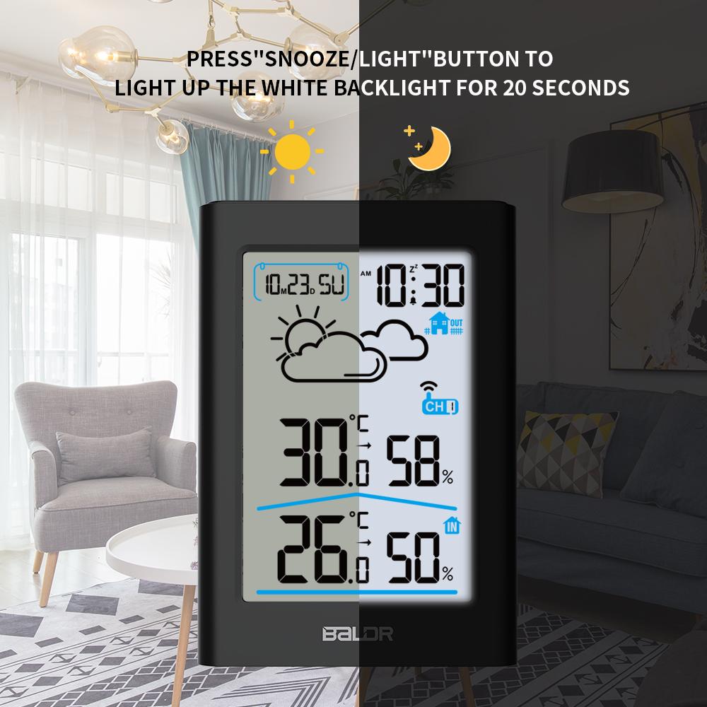 BALDR WS0341 Indoor & Outdoor Thermometer Hygrometer