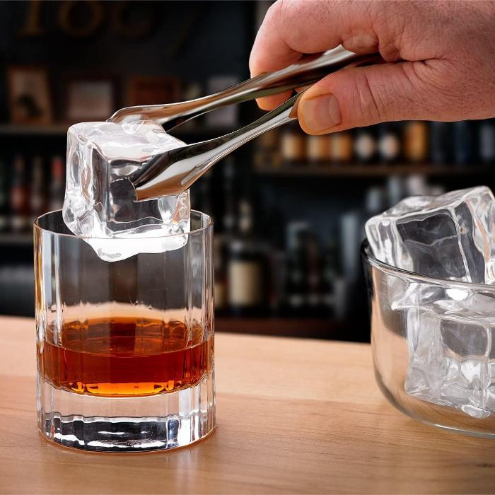 Jumbo Ice Ball and Cube Tongs by The Whiskey Ball