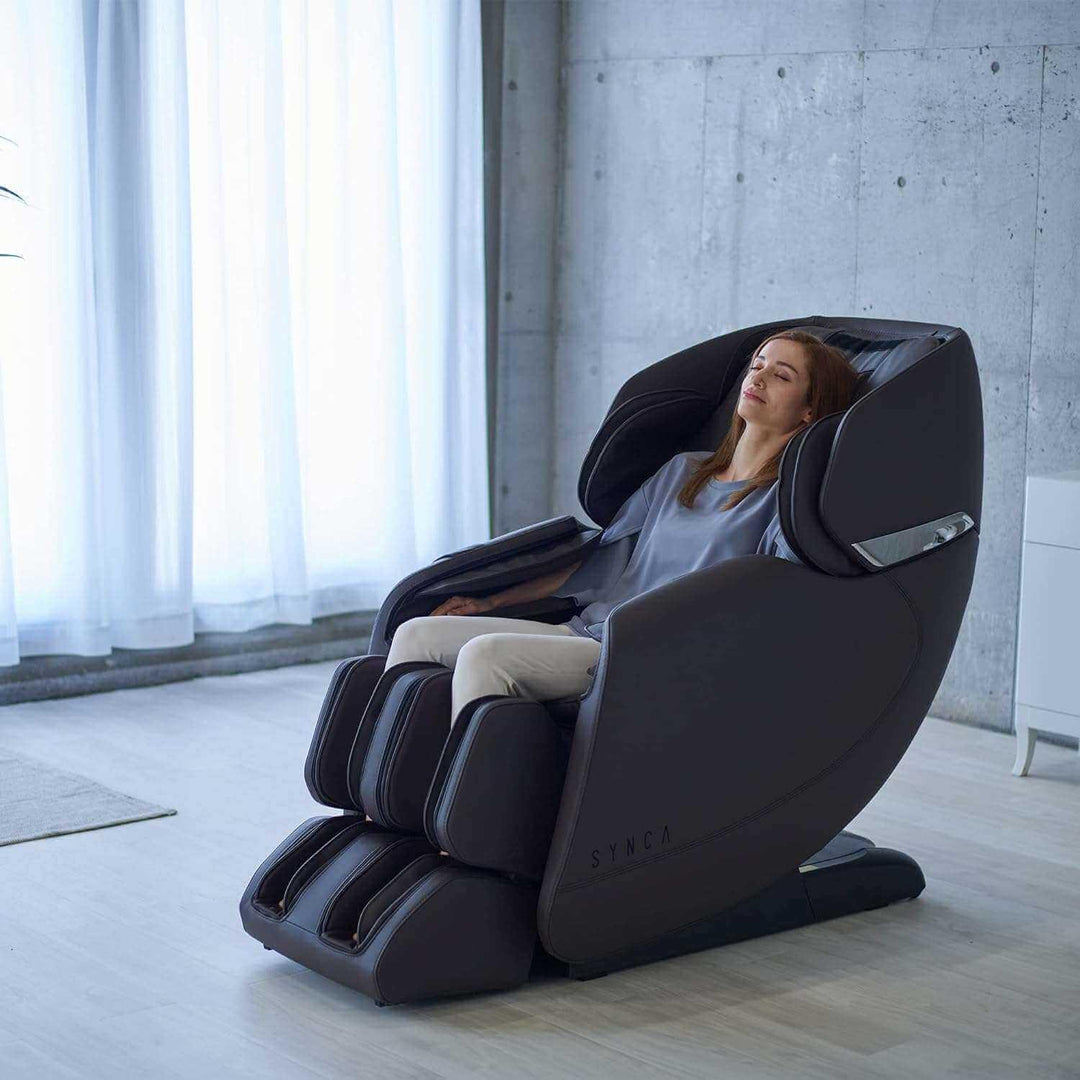 Hisho - SL Track Heated Deluxe Zero Gravity Massage Chair - Synca Massage Chair