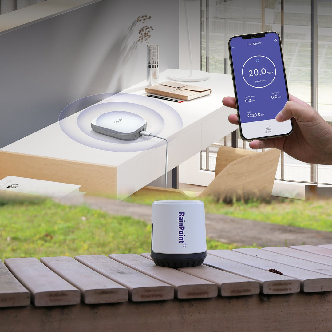 RainPoint Wireless Wi-Fi Digital Rain Gauge with Gateway Hub