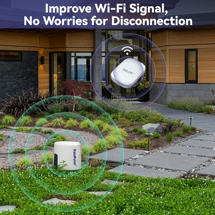 RainPoint Wireless Wi-Fi Digital Rain Gauge with Gateway Hub