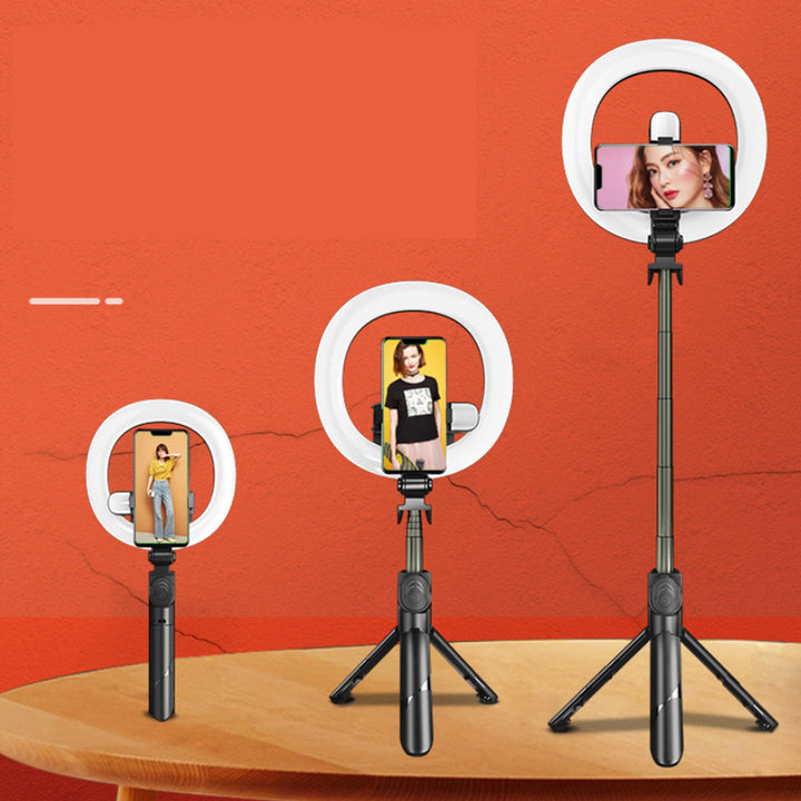 Self Video Portrait Soft Halo Light Stand With Dual LED Light and Bluetooth Remote