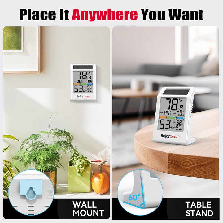 BaldrTherm Digital Thermometer and Hygrometer - 3.2" Display