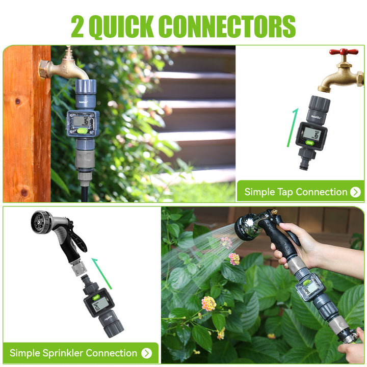 Digital Garden Hose Water Flow Meter