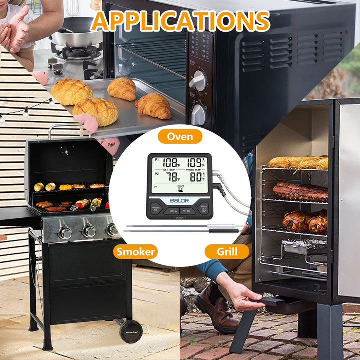 BALDR Dual Probe Digital Cooking Thermometer