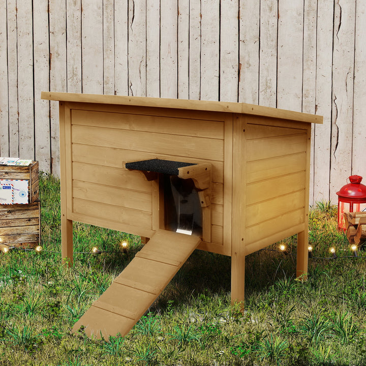 Outdoor Insulated Cat House, Winter Shelter, Brown