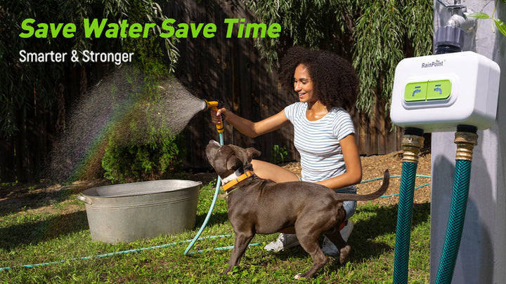 2-Zone Wireless Smart Water Timer with Hub for Outdoor Irrigation