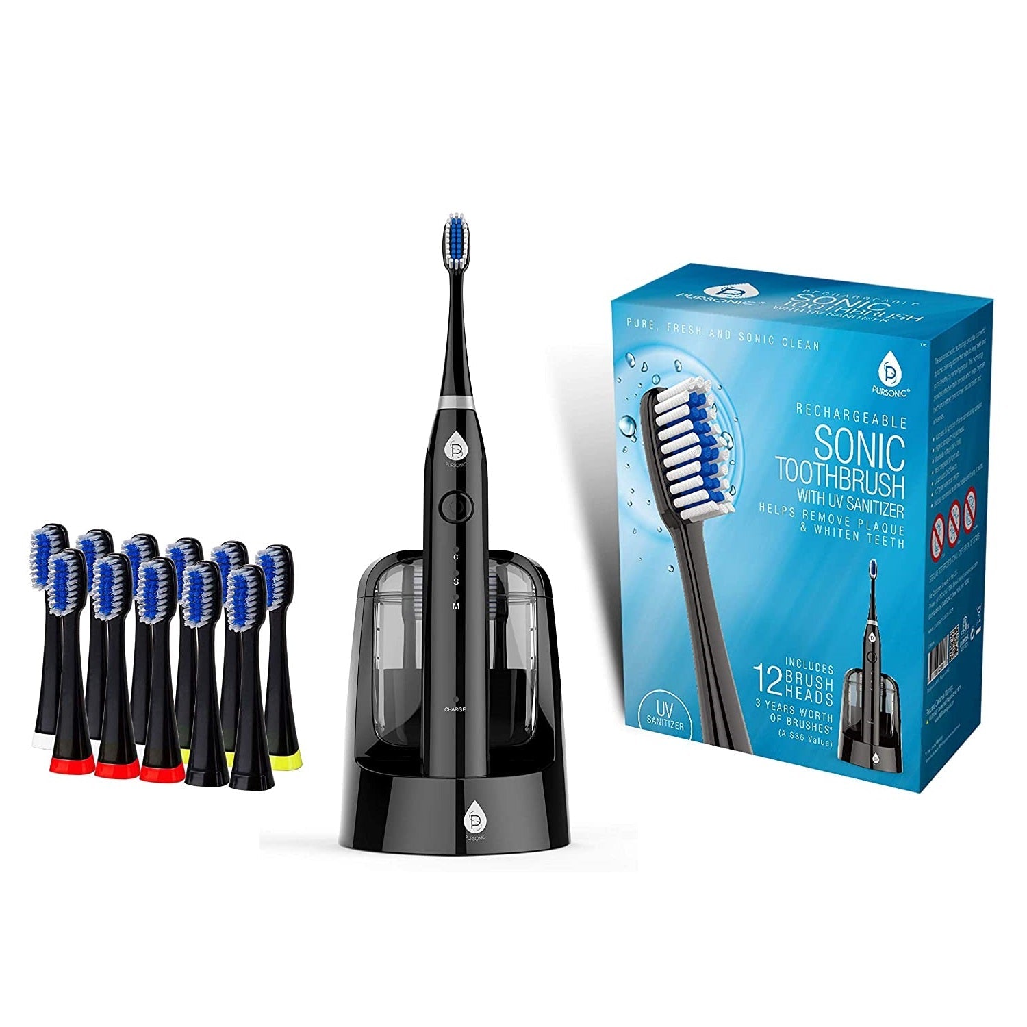 Sonic Smart Series Rechargeable Toothbrush with UV Sanitizing Function ...