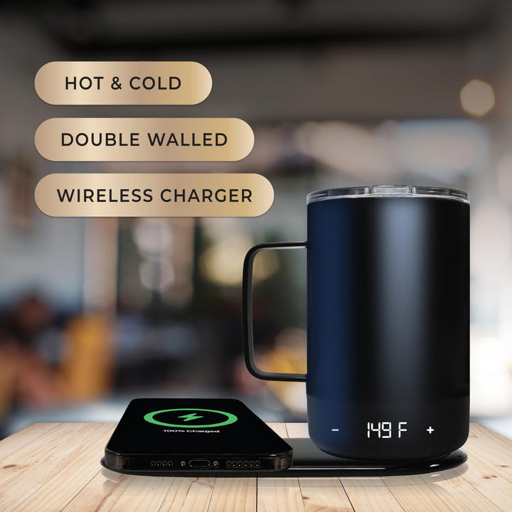 Brookstone Travel Mug Warmer & Wireless Phone Charging Station