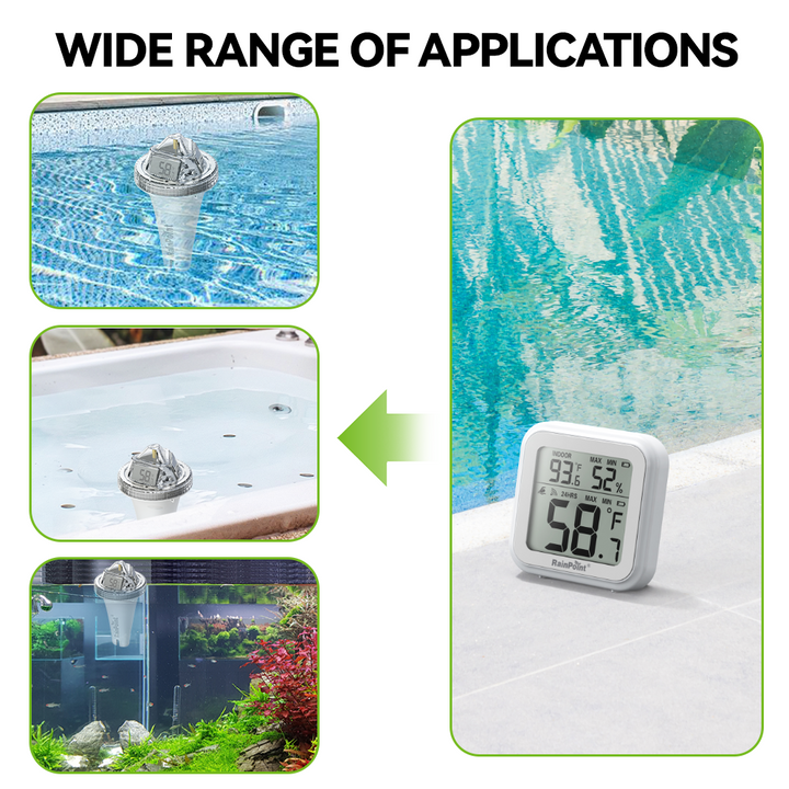 RAINPOINT Wireless Pool Thermometer – Accurate Swimming Pool & Pond Temperature Monitor