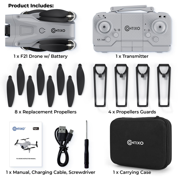 Contixo F21 Elite Sky Remote Control Beginner Drone With 1080P HD Camera