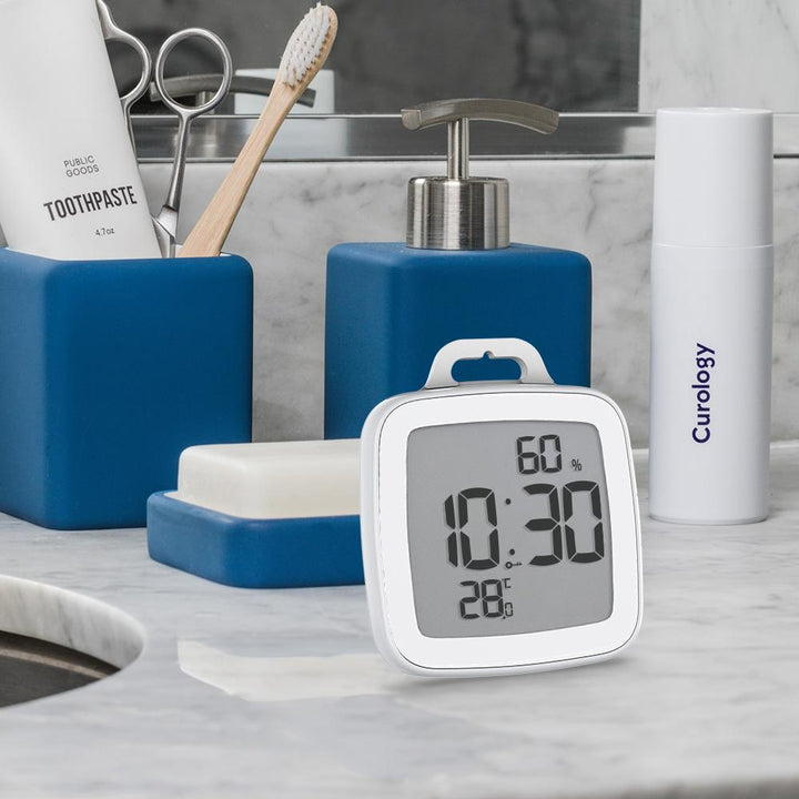 BALDR Waterproof Shower Clock With Timer for Bathrooms