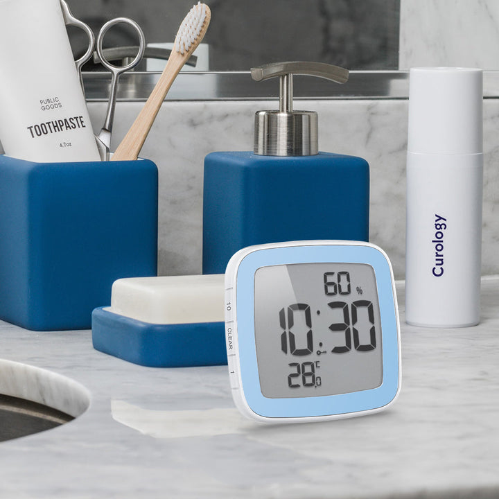 BALDR Waterproof Shower Clock With Timer for Bathrooms