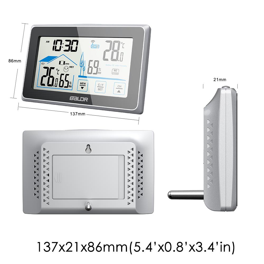 BALDR Wireless Weather Station, Digital Thermometer & Hygrometer (Indoor&Outdoor),