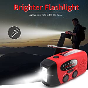 Storm Safe Emergency AM/FM/NOAA Weather Band Radio With Solar Flash Light and Built-in Phone Charger