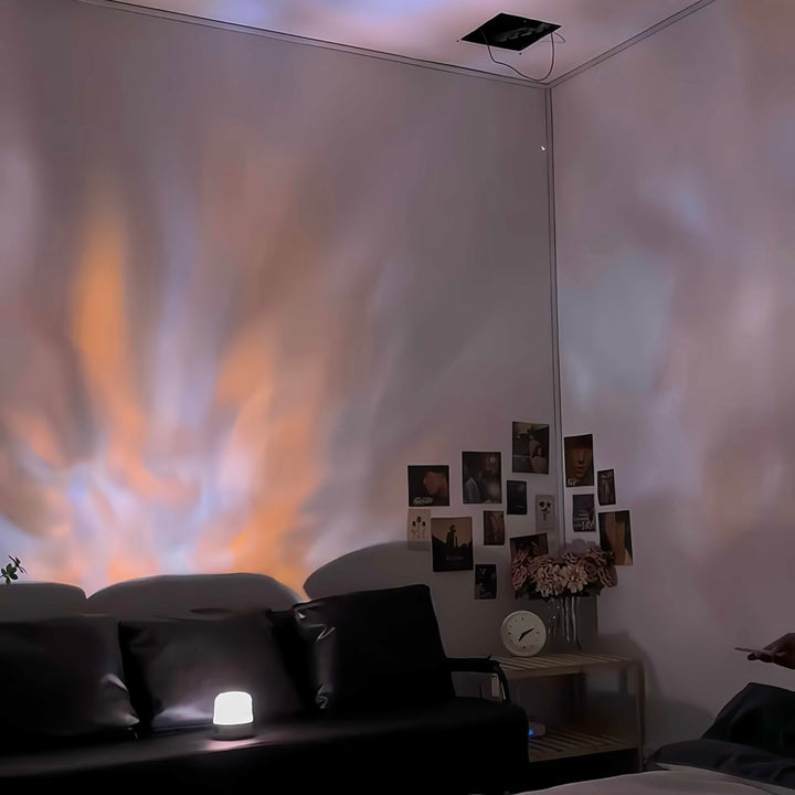 Light Theatre: Ambient Light With Stereo Speaker, Ripple Sunset Aurora Projector All-in-1 by INSPECIAL HOME