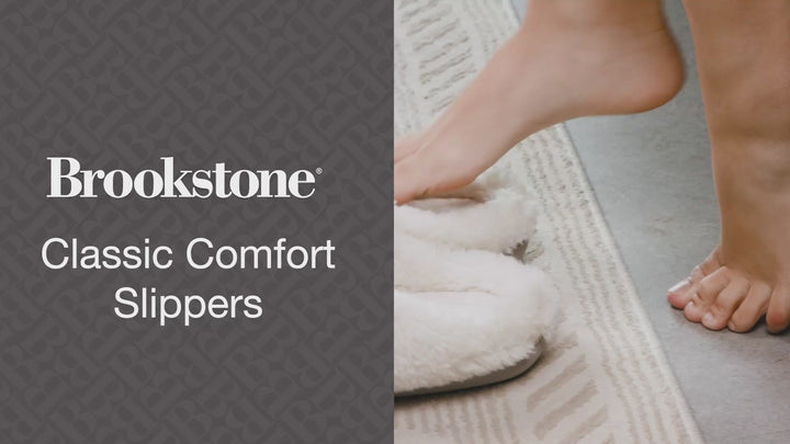 Brookstone Classic Comfort Memory Foam Slippers - Men's