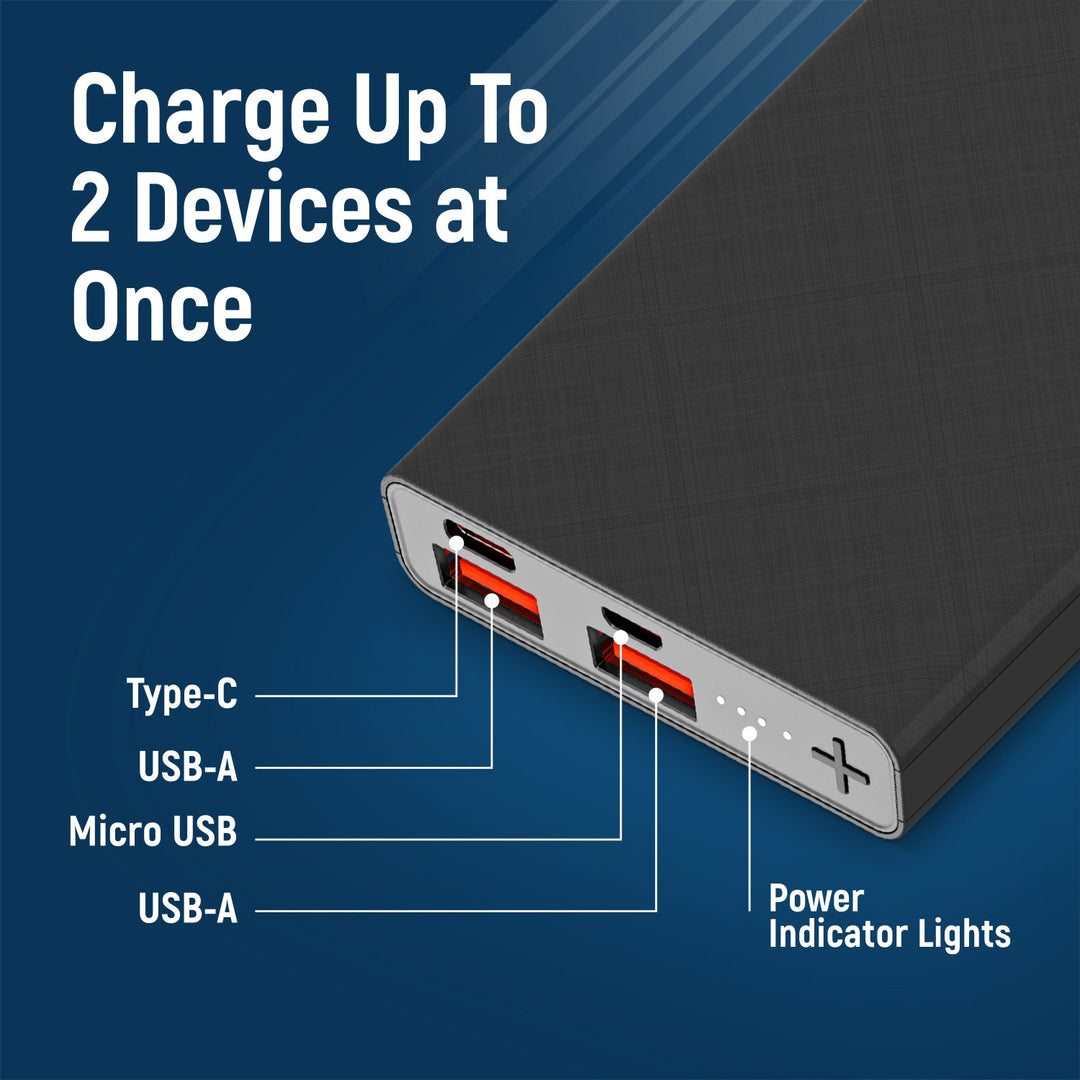 Brookstone 5,000mAh Multi-Port Slim and Fast Power Bank