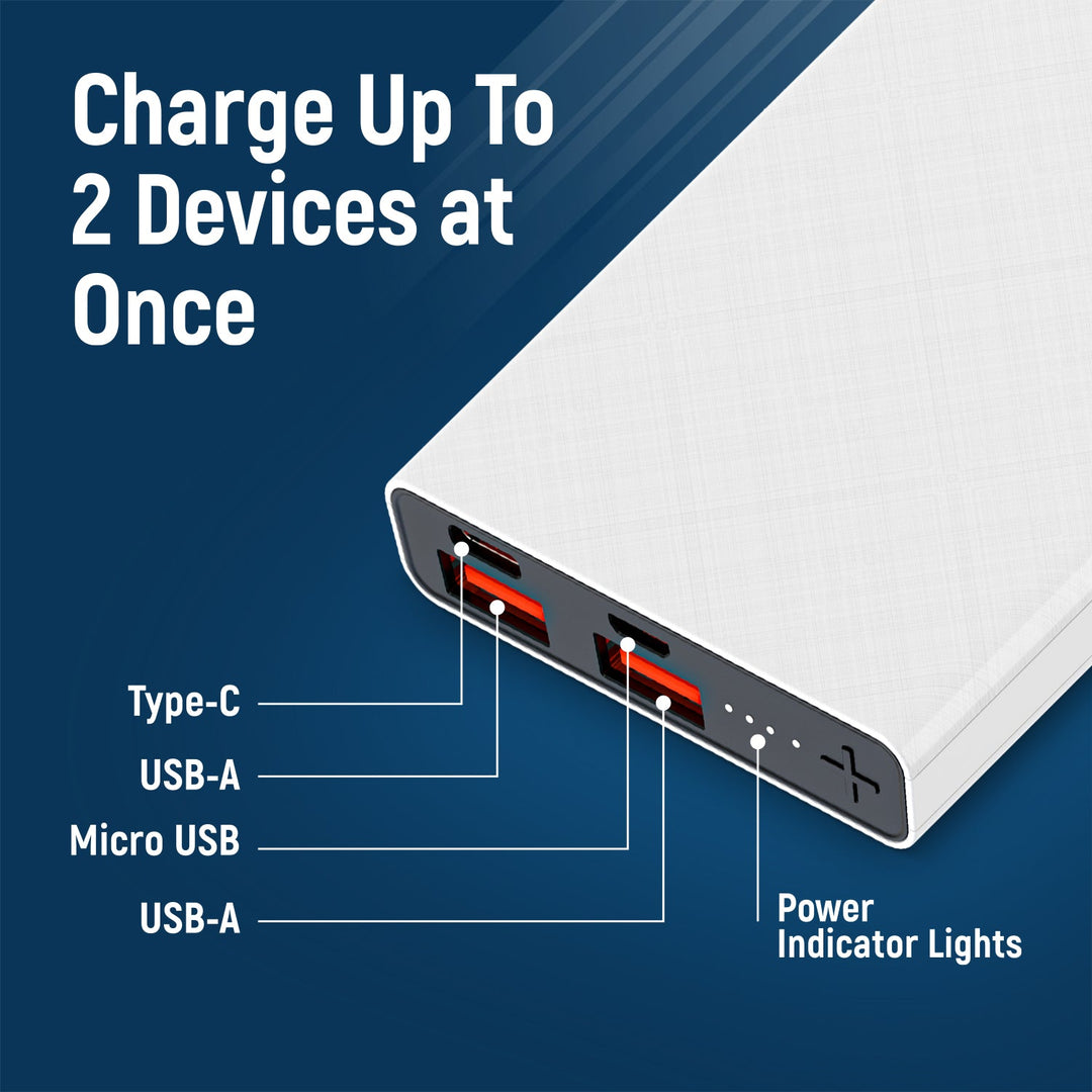 Brookstone 5,000mAh Multi-Port Slim and Fast Power Bank