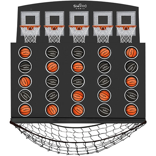 Low Post Lineup™ | Wall Mounted Basketball 4 In A Row by Swooc Games