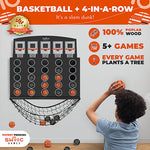 Low Post Lineup™ | Wall Mounted Basketball 4 In A Row by Swooc Games