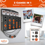 Low Post Lineup™ | Wall Mounted Basketball 4 In A Row by Swooc Games