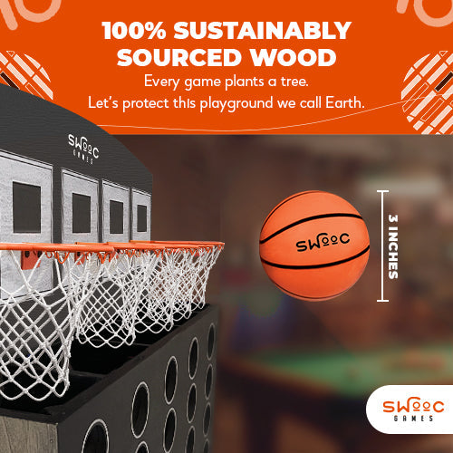 Low Post Lineup™ | Wall Mounted Basketball 4 In A Row