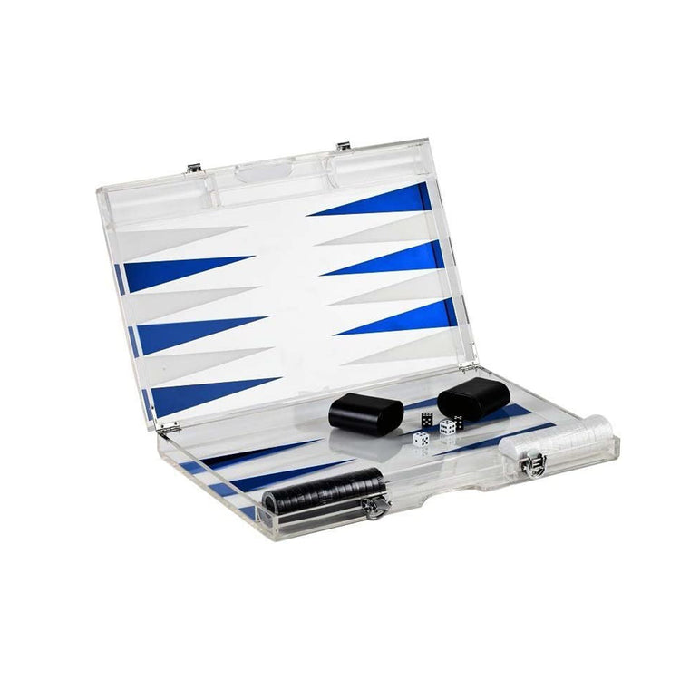 Premium 14-Inch Lucite Backgammon Set by Pursonic