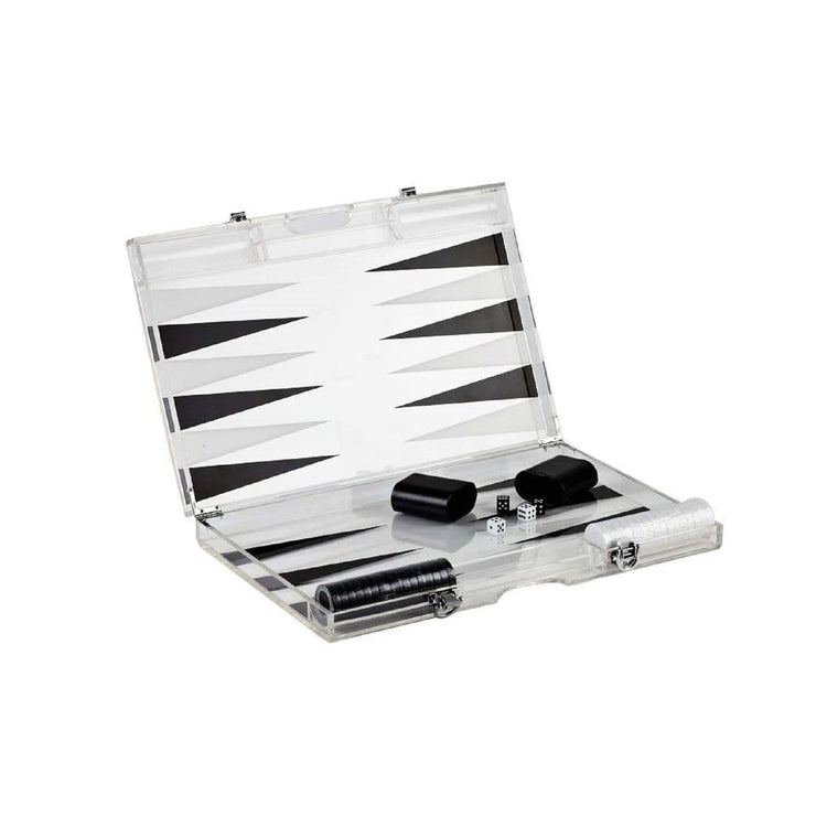 Premium 14-Inch Lucite Backgammon Set by Pursonic