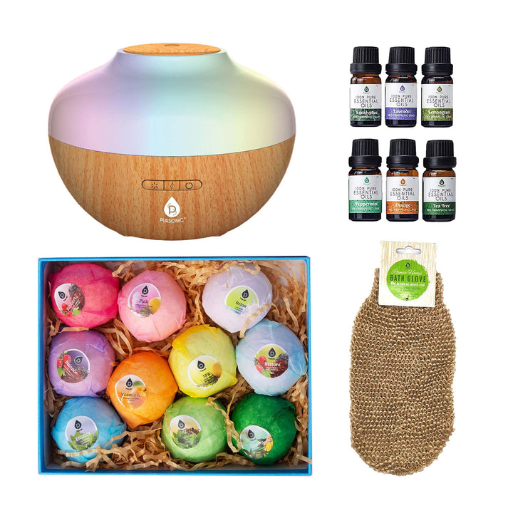 Pursonic Bath & Aromatherapy Bundle – Essential Oils, Bath Bombs & More! by Pursonic
