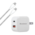 Brookstone 20W Home Charging Kit – USB-C to USB-C Cable Included