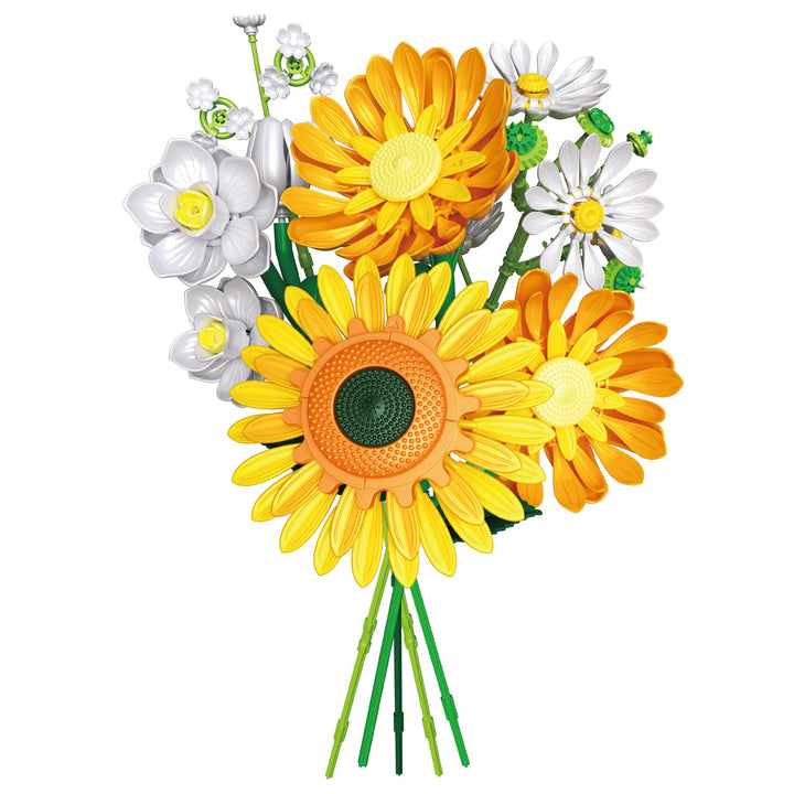 Contixo BK11 Yellow Sunflower Van Gogh Bouquet Building Set - 415 Pieces