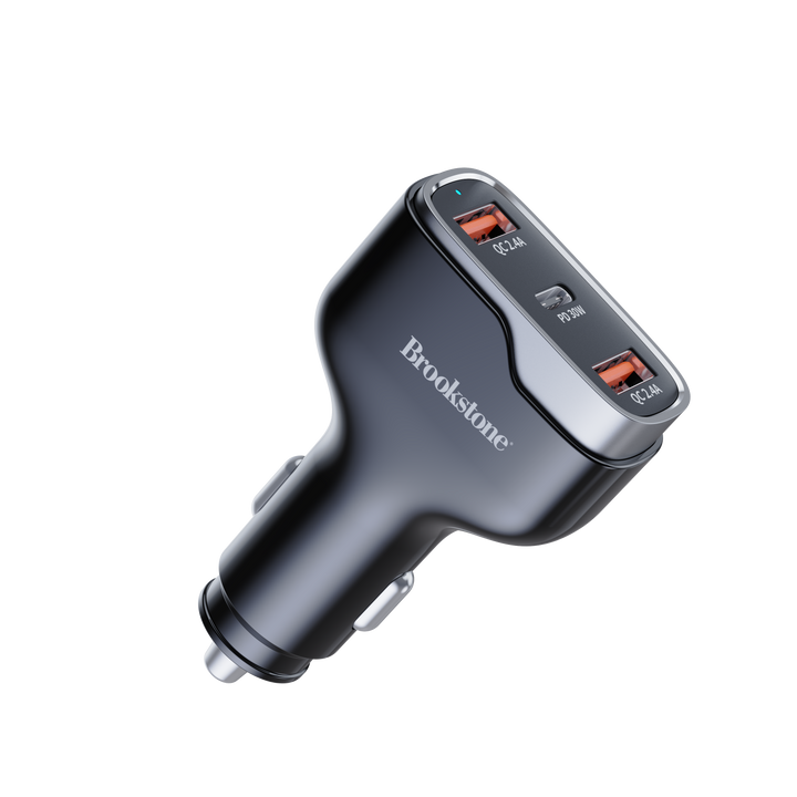Brookstone 3 Port Rapid 50 Watt Car charger