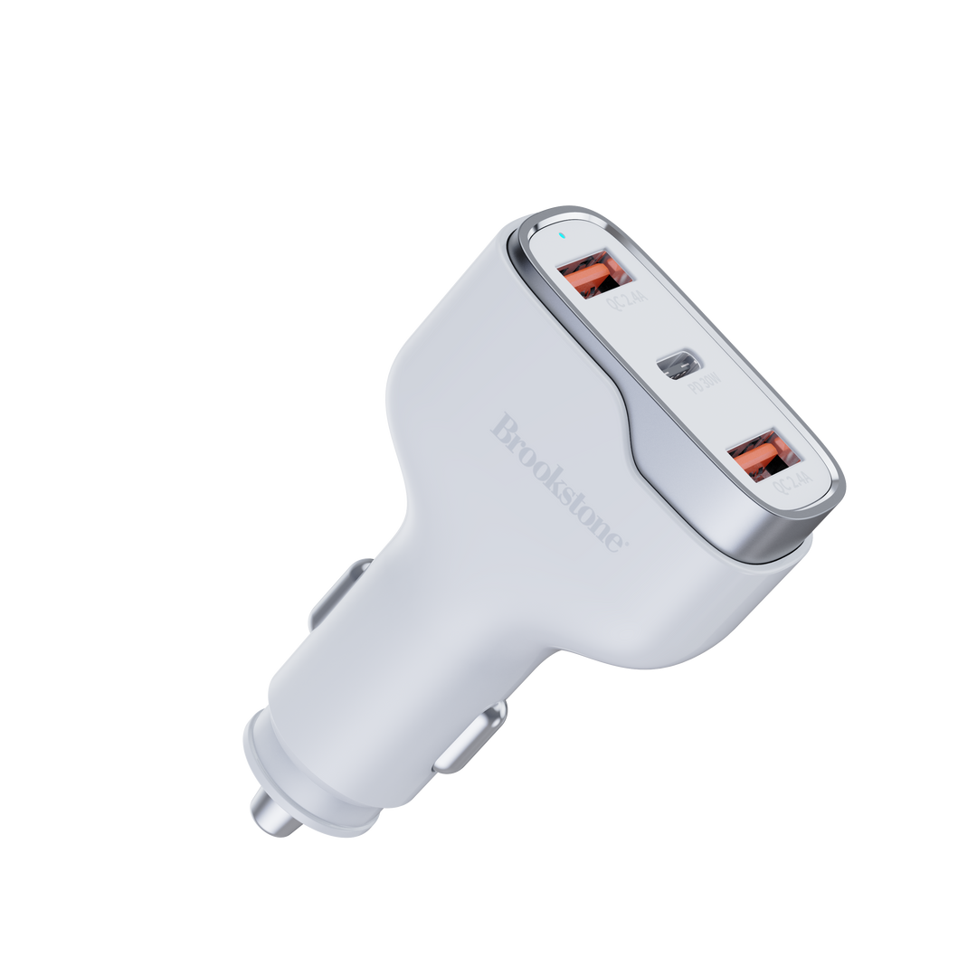 Brookstone 3 Port Rapid 50 Watt Car charger