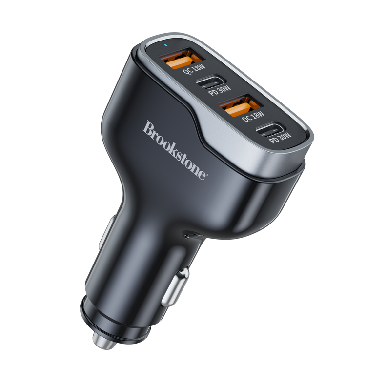 Brookstone 4 Port Rapid 75 Watt Car charger