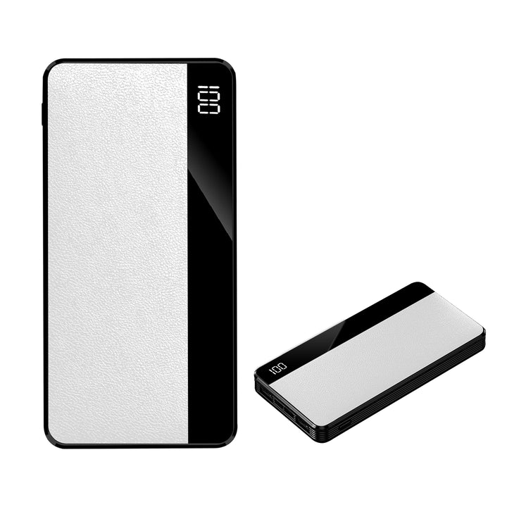 Brookstone 10,000 mAh Luxury  Leather Power Bank With LED Battery Life Indicator PD20W Rapid Charging