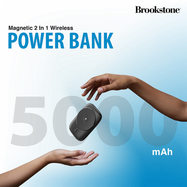 Brookstone Charging Wireless Power Bank With Stand & 5000mAh