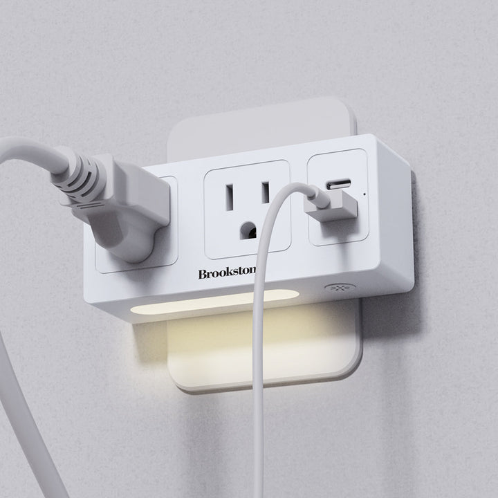 Brookstone 4 Port Surge Protector with Built in LED Light