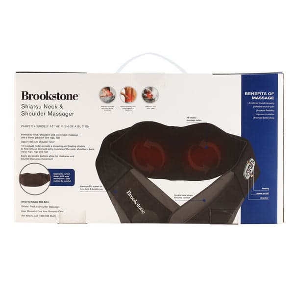  Brookstone Shiatsu Neck Massager, Integrated On and